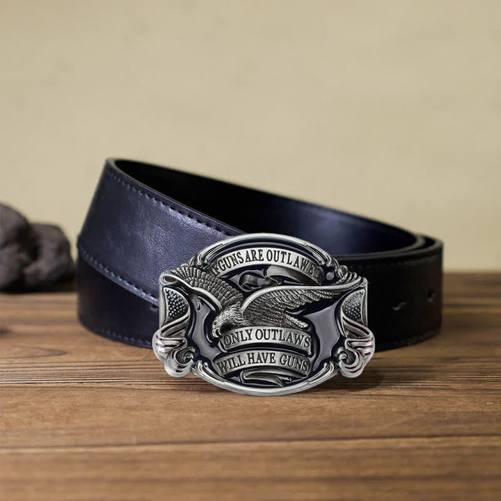 Herren-DIY-Adler-Schnallen-Ledergürtel