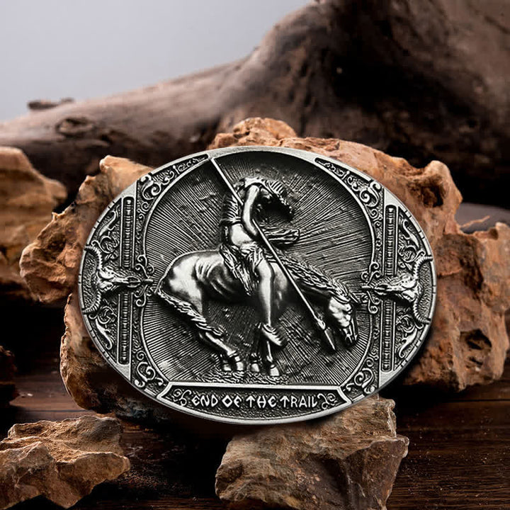 Herren DIY Rodeo Ritter mit Speerschnalle Ledergürtel