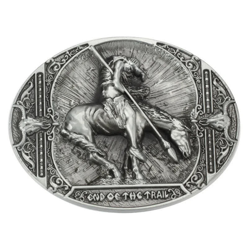 Herren DIY Rodeo Ritter mit Speerschnalle Ledergürtel