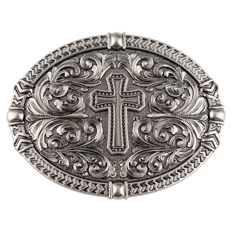 Herren DIY Center Cross Attitude Schnalle Ledergürtel