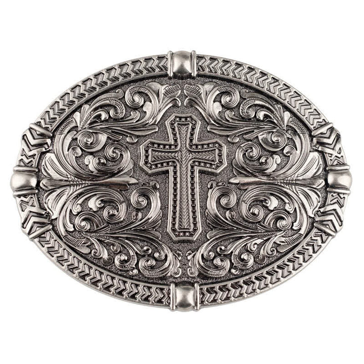Herren DIY Center Cross Attitude Schnalle Ledergürtel