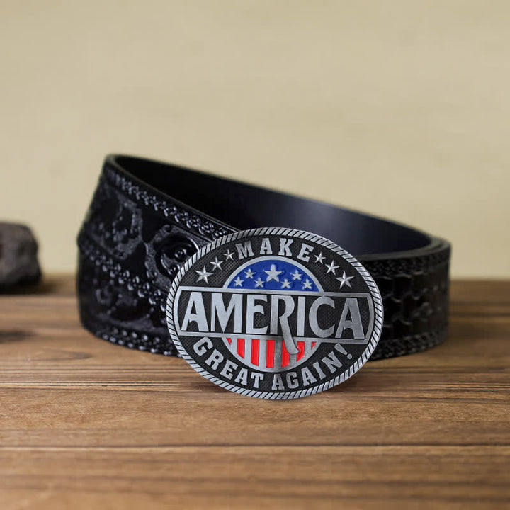 DIY-Ledergürtel für Männer mit Make America Great Again Schnalle