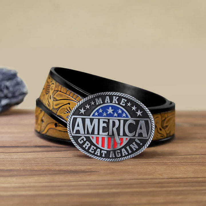 DIY-Ledergürtel für Männer mit Make America Great Again Schnalle