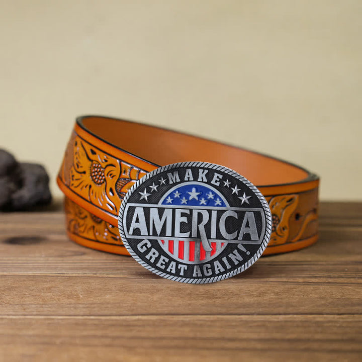 DIY-Ledergürtel für Männer mit Make America Great Again Schnalle
