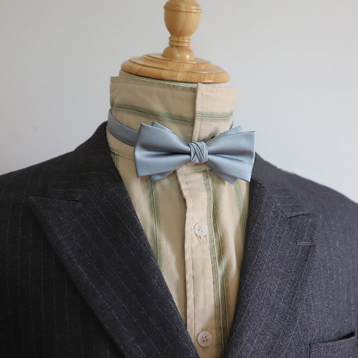 Herren Gentleman einfarbige doppellagige Fliege