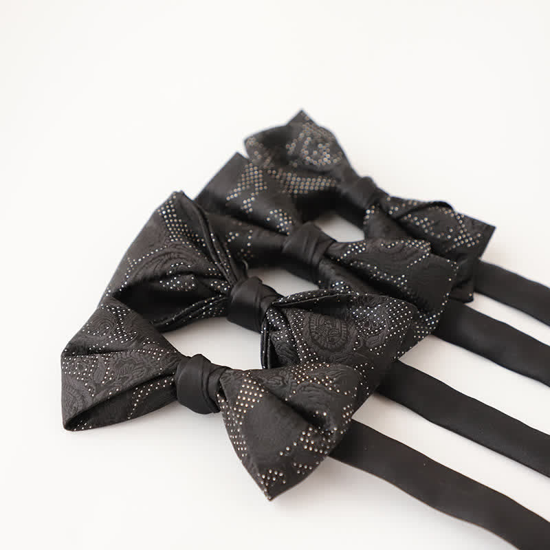 Herren-Noble-Schwarze-Mikro-Muster-Fliege