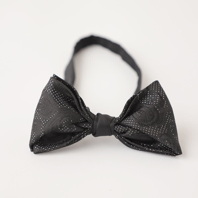 Herren-Noble-Schwarze-Mikro-Muster-Fliege