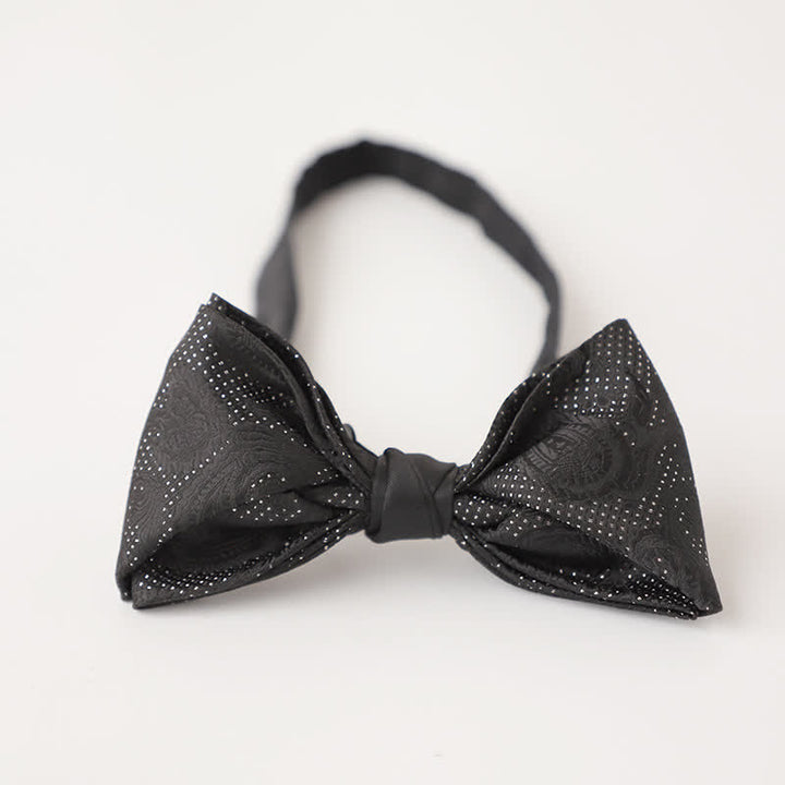 Herren-Noble-Schwarze-Mikro-Muster-Fliege