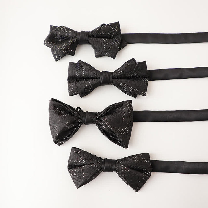 Herren-Noble-Schwarze-Mikro-Muster-Fliege