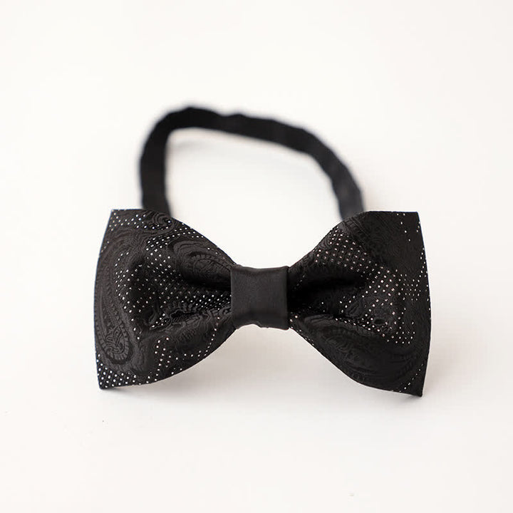 Herren-Noble-Schwarze-Mikro-Muster-Fliege