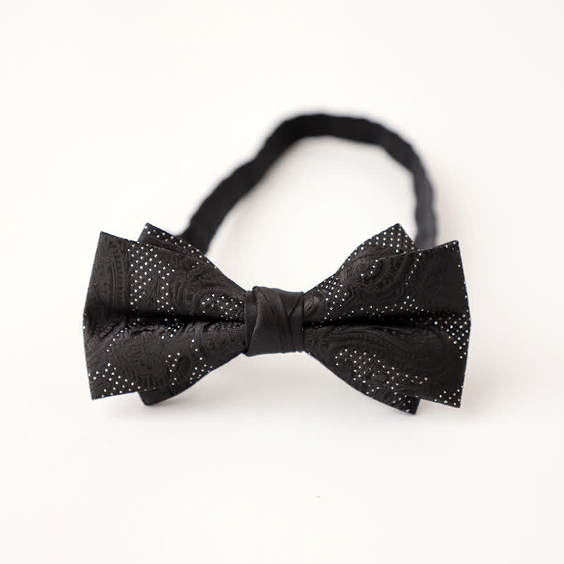 Herren-Noble-Schwarze-Mikro-Muster-Fliege