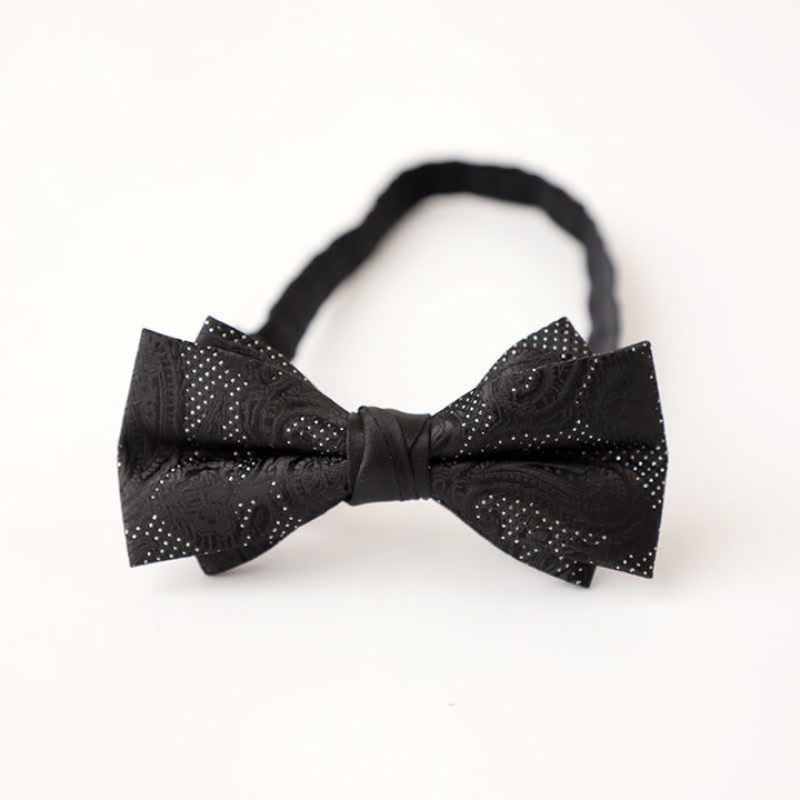 Herren-Noble-Schwarze-Mikro-Muster-Fliege