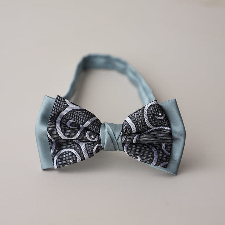 Herren Vintage Paisley zweilagige Fliege