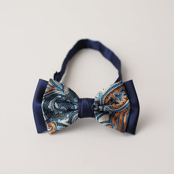 Herren Vintage Paisley zweilagige Fliege