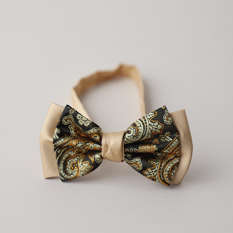 Herren Vintage Paisley zweilagige Fliege