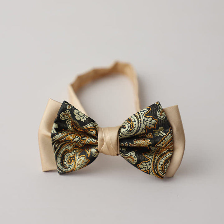 Herren Vintage Paisley zweilagige Fliege