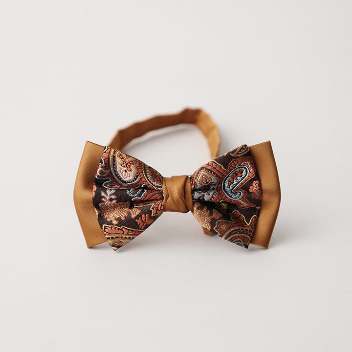 Herren Vintage Paisley zweilagige Fliege