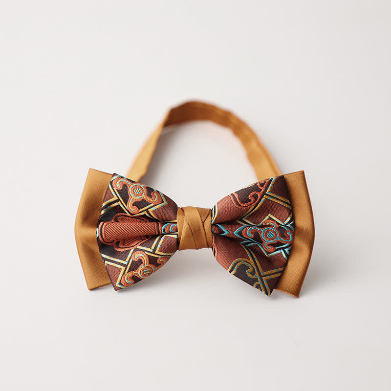 Herren Vintage Paisley zweilagige Fliege