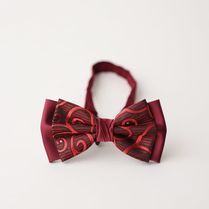 Herren Vintage Paisley zweilagige Fliege