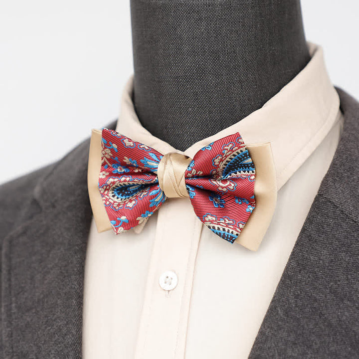 Herren Vintage Paisley zweilagige Fliege