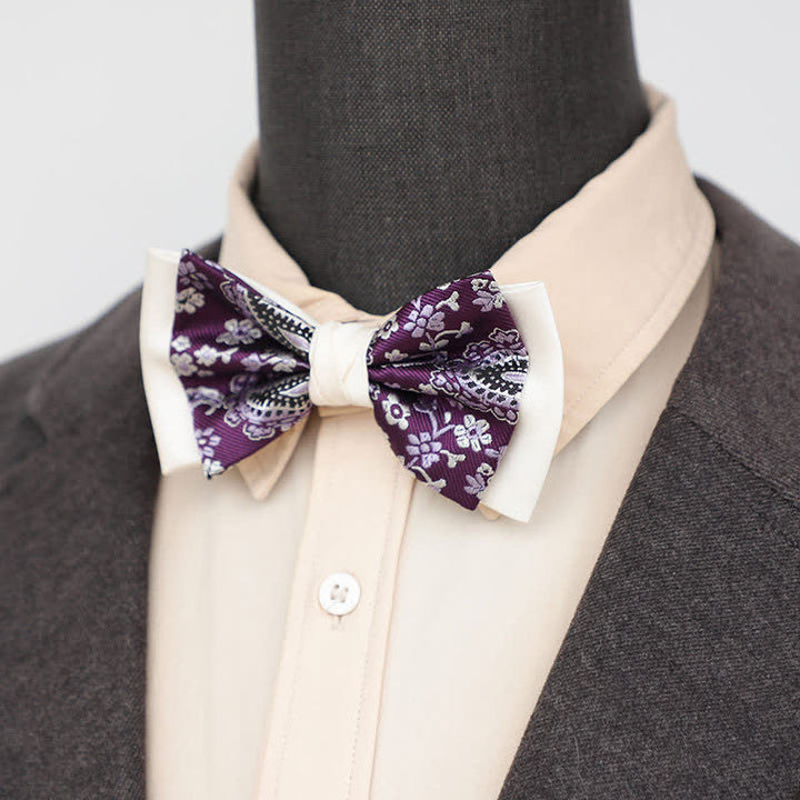 Herren Vintage Paisley zweilagige Fliege
