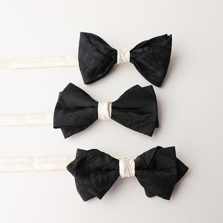 Elegante schwarze Fliege für Männer mit weißer Kombination