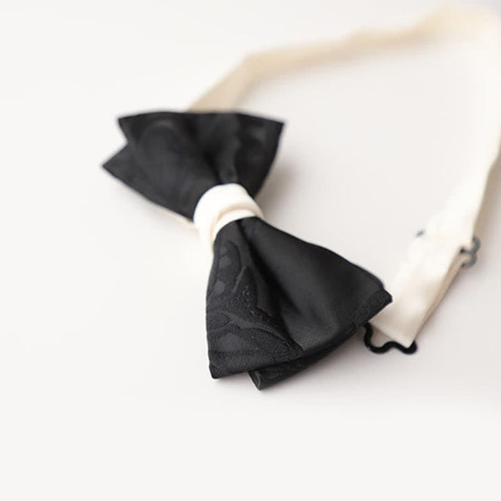 Elegante schwarze Fliege für Männer mit weißer Kombination