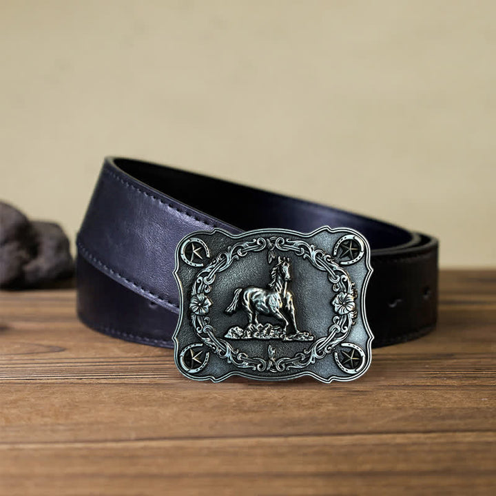 Herren DIY wilder Rennpferd-Schnallengürtel aus Leder
