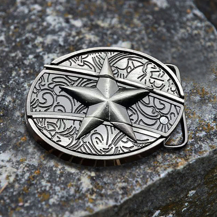 DIY-Ledergürtel für Herren mit verstecktem Pentagramm-Klappmesser
