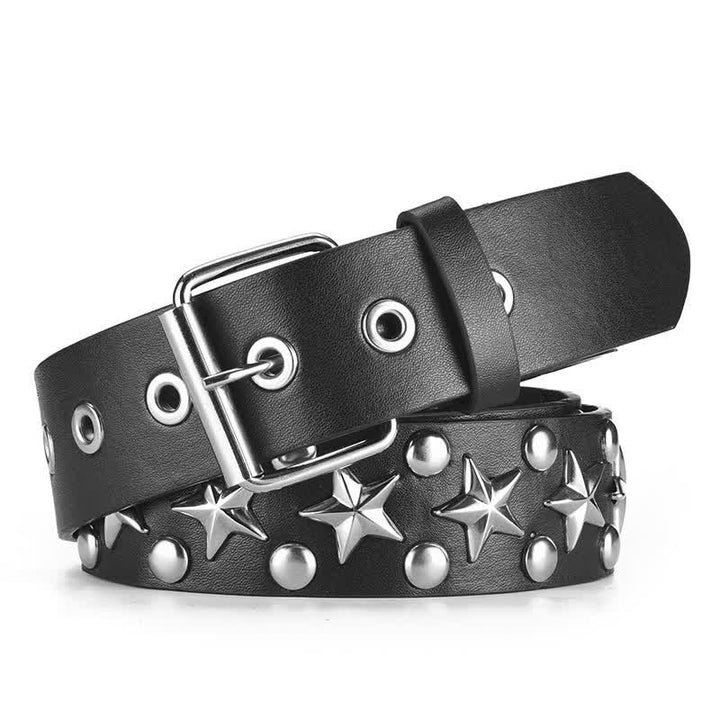 Punker-genieteter Rock-Star-Nieten-Ledergürtel