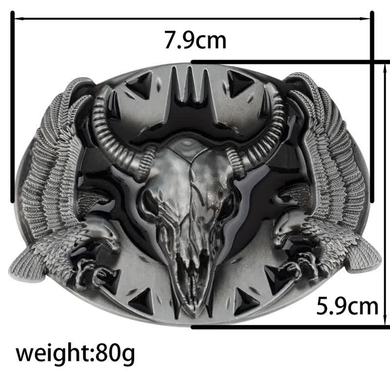 Herrengürtel DIY Vintage Bull &amp; Dual Eagles Schnalle Leder