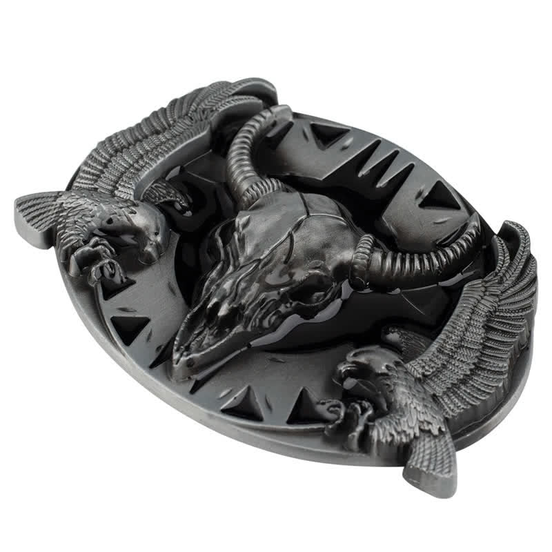 Herrengürtel DIY Vintage Bull &amp; Dual Eagles Schnalle Leder
