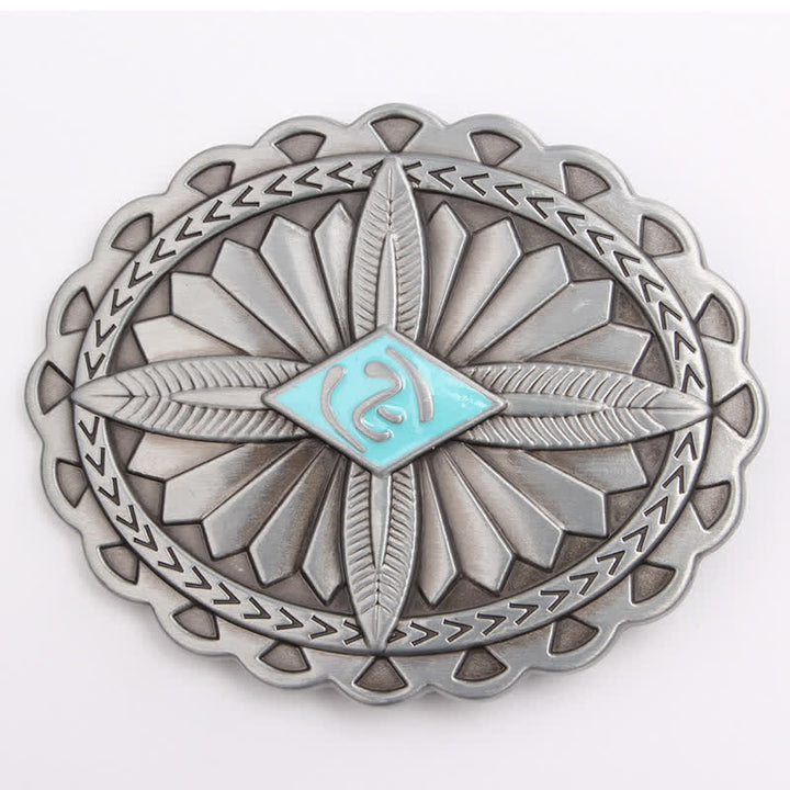 Herren DIY Indianischer Stamm Kreuze Totem Ledergürtel Schnalle