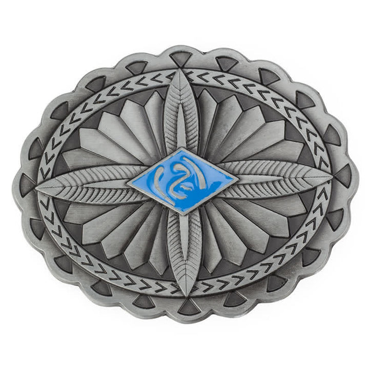Herren DIY Indianischer Stamm Kreuze Totem Ledergürtel Schnalle