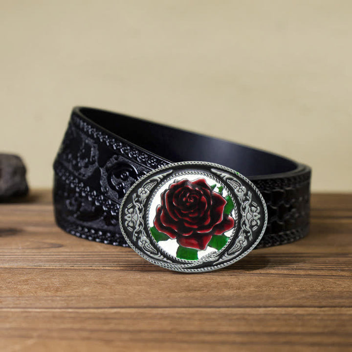 DIY westlicher bunter Gürtelschnallenledergürtel für Männer