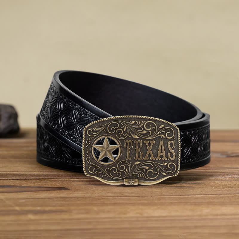 DIY Texas Hollow Pentagramm-Schnallengürtel für Männer