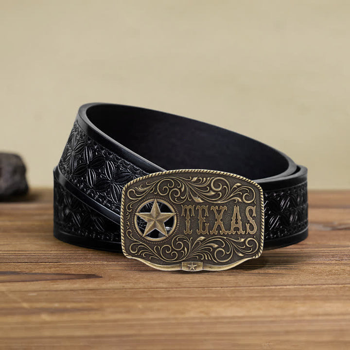 DIY Texas Hollow Pentagramm-Schnallengürtel für Männer