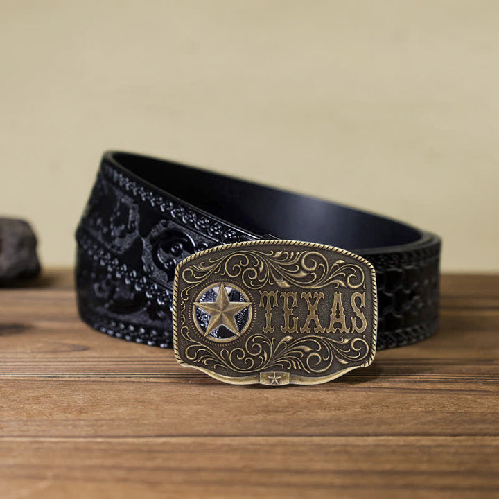 DIY Texas Hollow Pentagramm-Schnallengürtel für Männer
