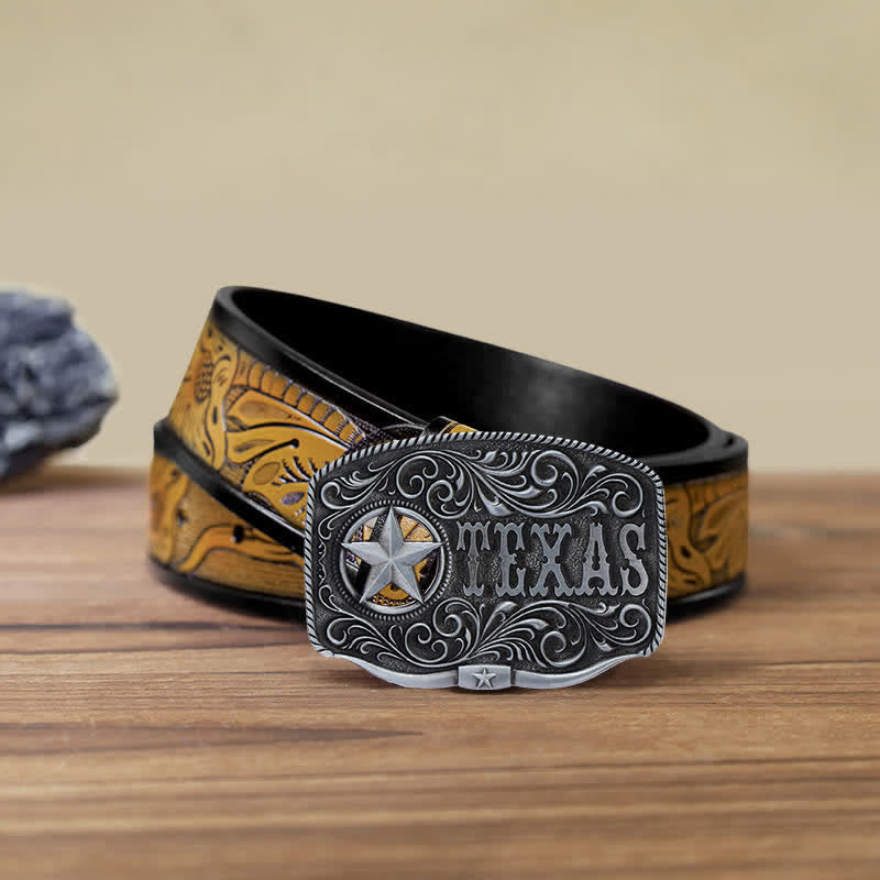 DIY Texas Hollow Pentagramm-Schnallengürtel für Männer