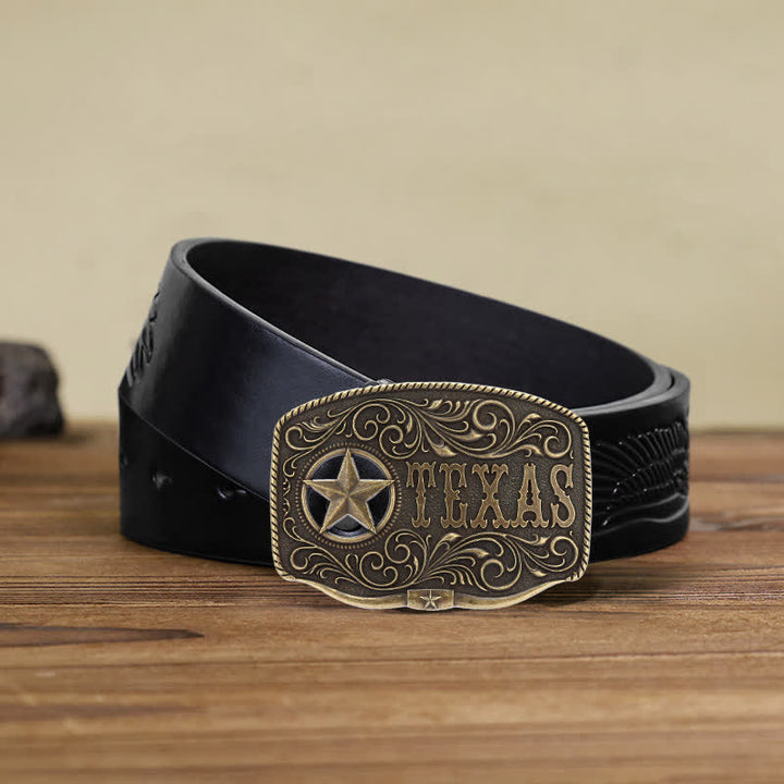 DIY Texas Hollow Pentagramm-Schnallengürtel für Männer