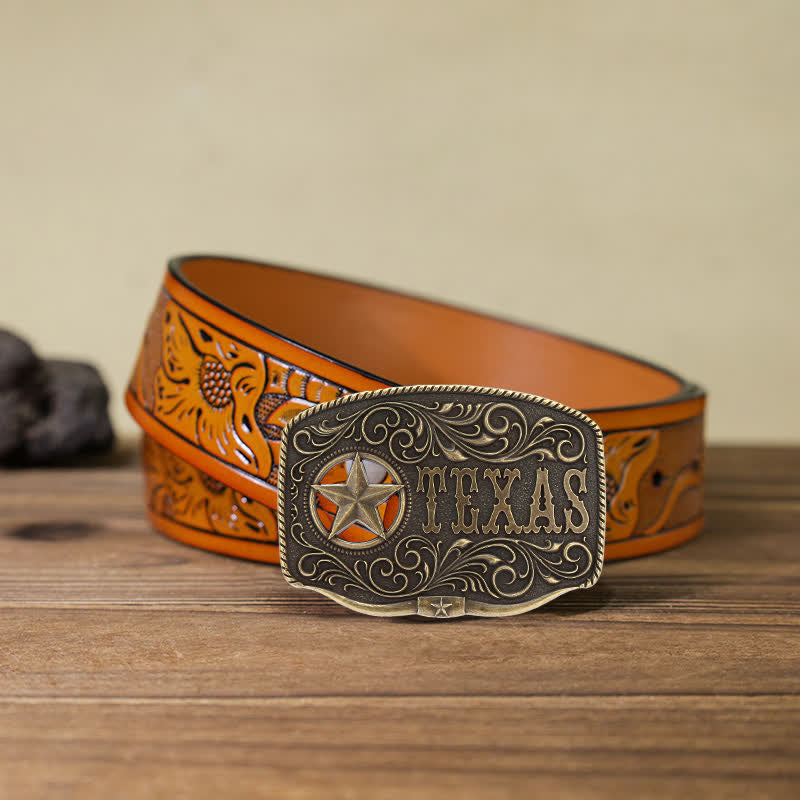 DIY Texas Hollow Pentagramm-Schnallengürtel für Männer