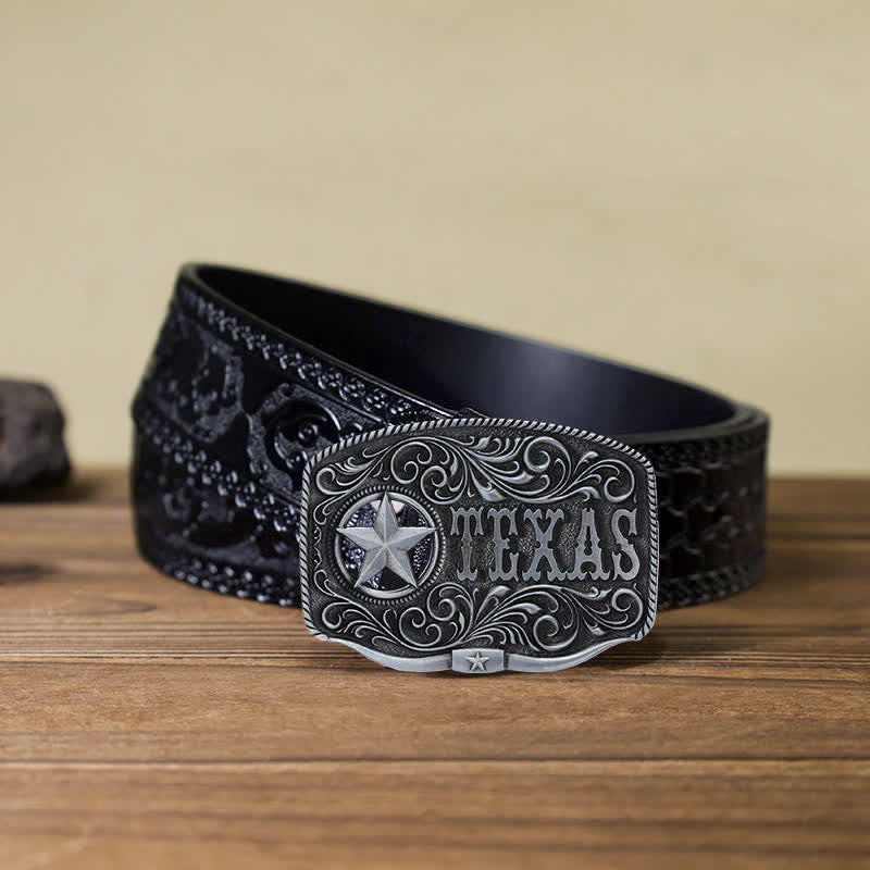 DIY Texas Hollow Pentagramm-Schnallengürtel für Männer
