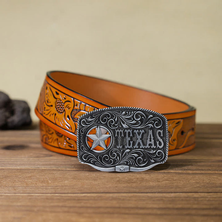 DIY Texas Hollow Pentagramm-Schnallengürtel für Männer
