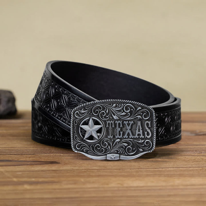 DIY Texas Hollow Pentagramm-Schnallengürtel für Männer