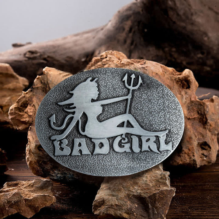 Herren DIY Bad Girl Good Girl Ledergürtel mit Schnalle