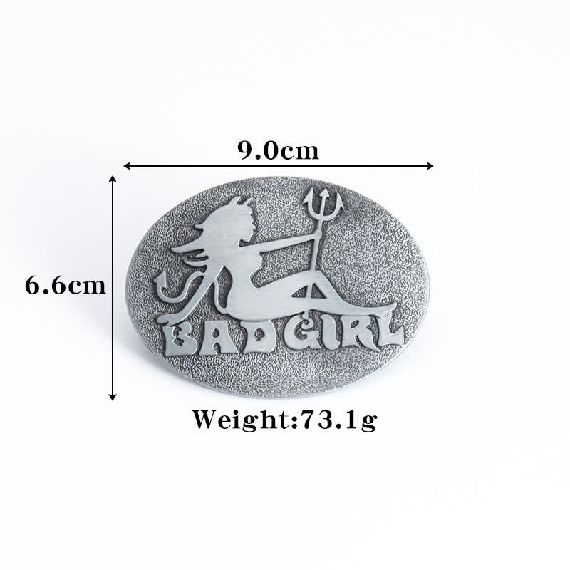 Herren DIY Bad Girl Good Girl Ledergürtel mit Schnalle