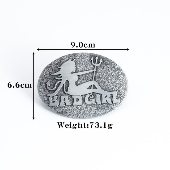 Herren DIY Bad Girl Good Girl Ledergürtel mit Schnalle