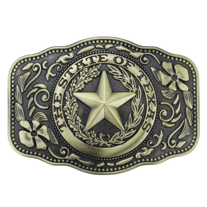 DIY Herrengürtel mit Fünf-Sterne-Texas-Staatsschnalle