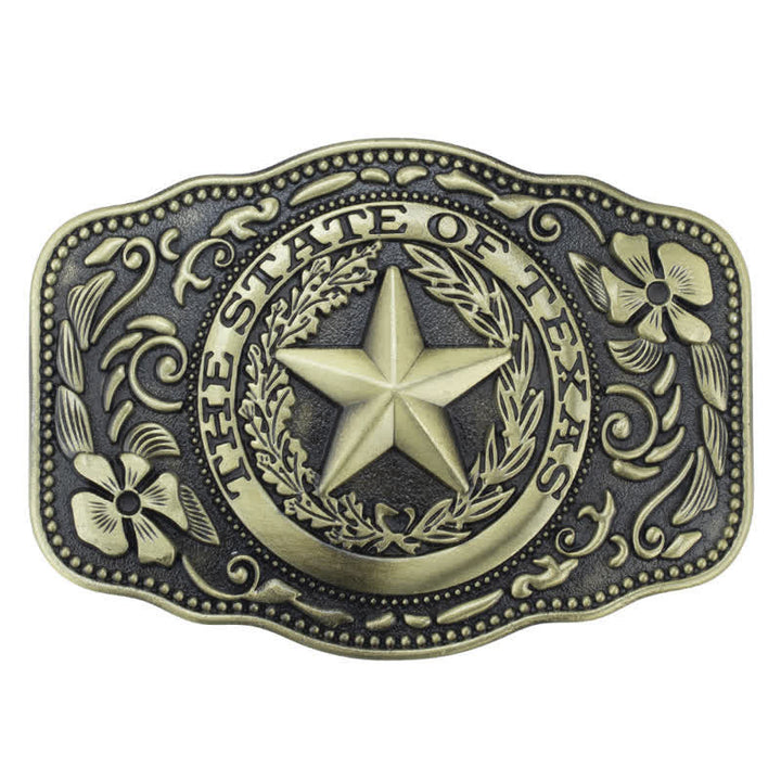 DIY Herrengürtel mit Fünf-Sterne-Texas-Staatsschnalle