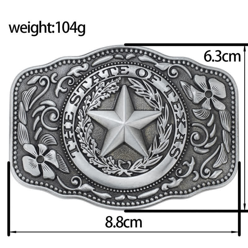 DIY Herrengürtel mit Fünf-Sterne-Texas-Staatsschnalle